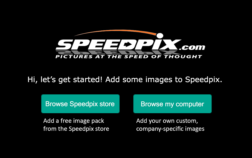 Speedpix redesigned onboarding screen